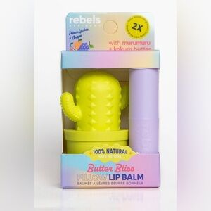 Rebels Refinery Butter Bliss Lip Balm Duo – Grape & Peach Lychee - NWT